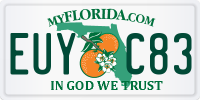 FL license plate EUYC83