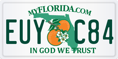 FL license plate EUYC84