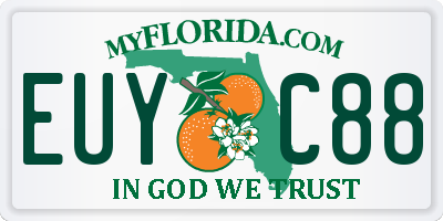 FL license plate EUYC88