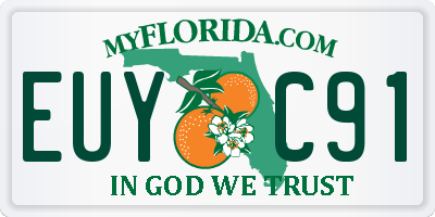 FL license plate EUYC91