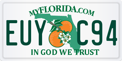FL license plate EUYC94