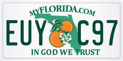 FL license plate EUYC97