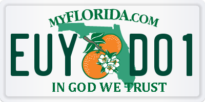 FL license plate EUYD01