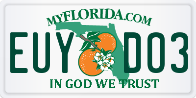 FL license plate EUYD03