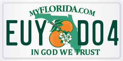 FL license plate EUYD04