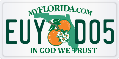 FL license plate EUYD05