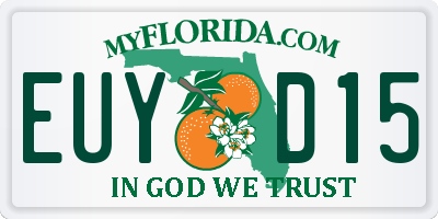 FL license plate EUYD15