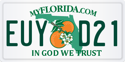FL license plate EUYD21