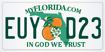 FL license plate EUYD23