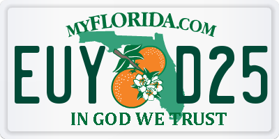 FL license plate EUYD25