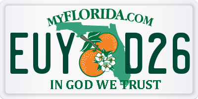 FL license plate EUYD26