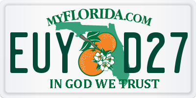 FL license plate EUYD27