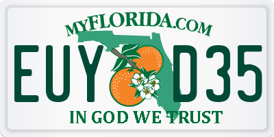FL license plate EUYD35