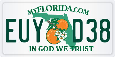FL license plate EUYD38