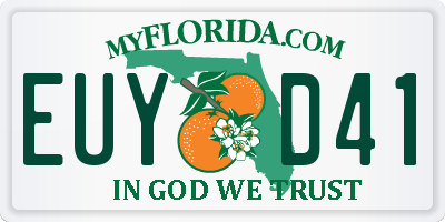 FL license plate EUYD41