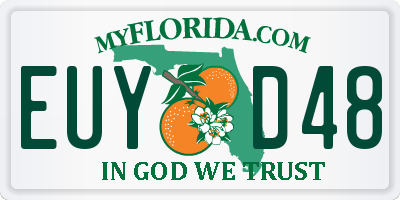 FL license plate EUYD48