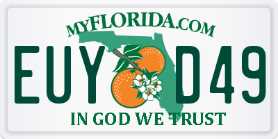 FL license plate EUYD49