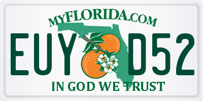 FL license plate EUYD52