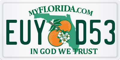 FL license plate EUYD53