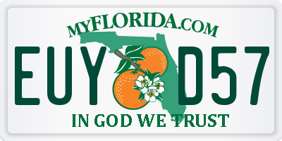 FL license plate EUYD57