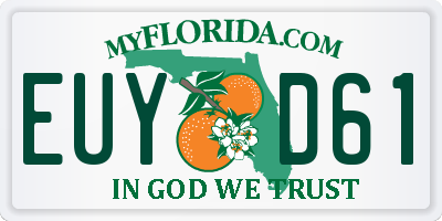 FL license plate EUYD61