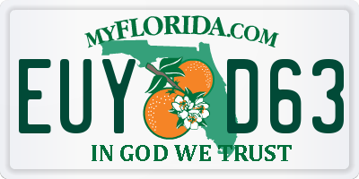 FL license plate EUYD63