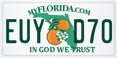 FL license plate EUYD70