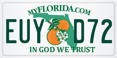 FL license plate EUYD72