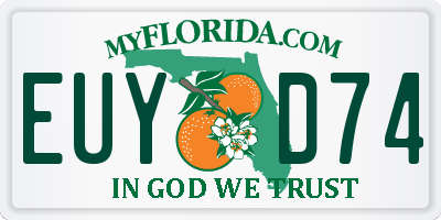 FL license plate EUYD74