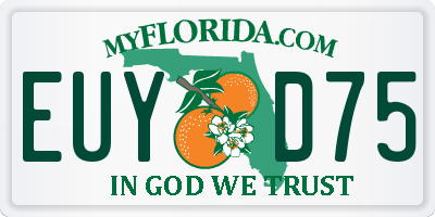 FL license plate EUYD75