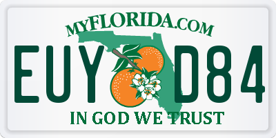 FL license plate EUYD84