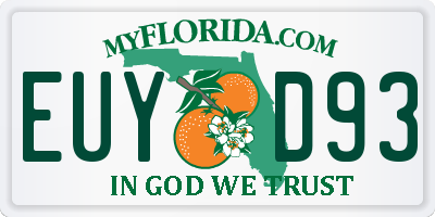 FL license plate EUYD93