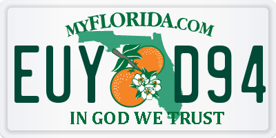 FL license plate EUYD94
