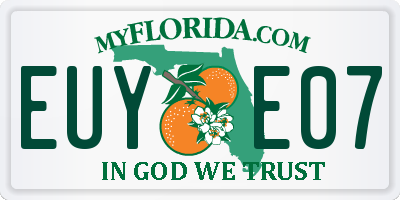 FL license plate EUYE07