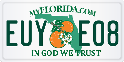 FL license plate EUYE08