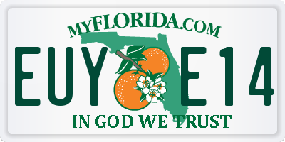 FL license plate EUYE14
