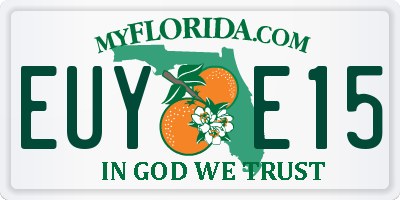 FL license plate EUYE15