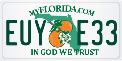 FL license plate EUYE33