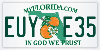 FL license plate EUYE35