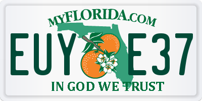 FL license plate EUYE37