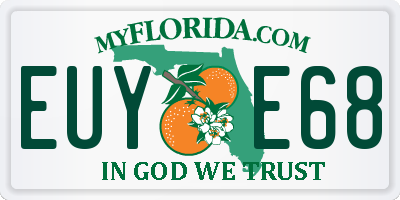 FL license plate EUYE68