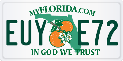 FL license plate EUYE72