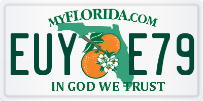 FL license plate EUYE79