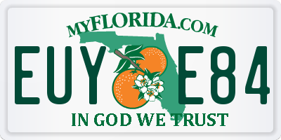 FL license plate EUYE84