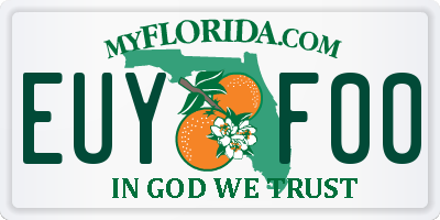 FL license plate EUYF00