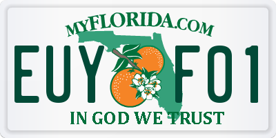 FL license plate EUYF01