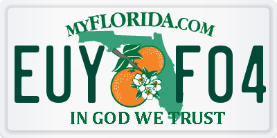 FL license plate EUYF04
