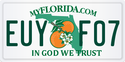 FL license plate EUYF07