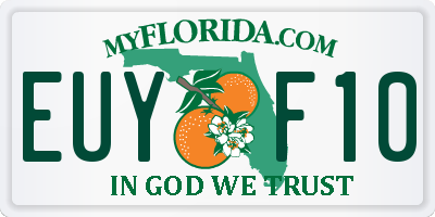 FL license plate EUYF10