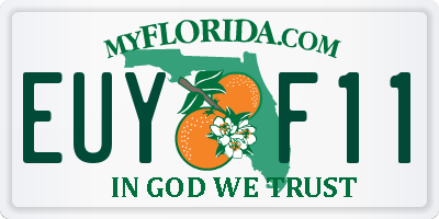 FL license plate EUYF11